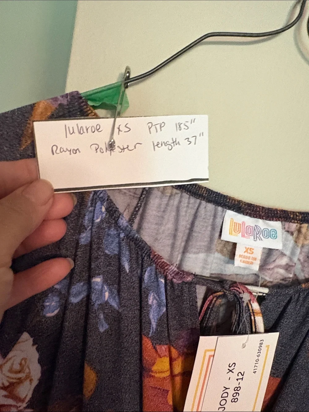 LuLaRoe Jody Long Sleeve Peasant Dress #9